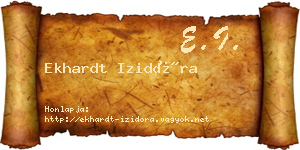 Ekhardt Izidóra névjegykártya